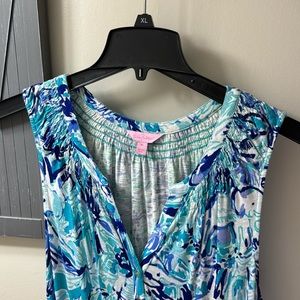 Essie maxi tropical turquoise elephant print